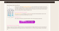 Desktop Screenshot of blackdiamondskinserumsite.com